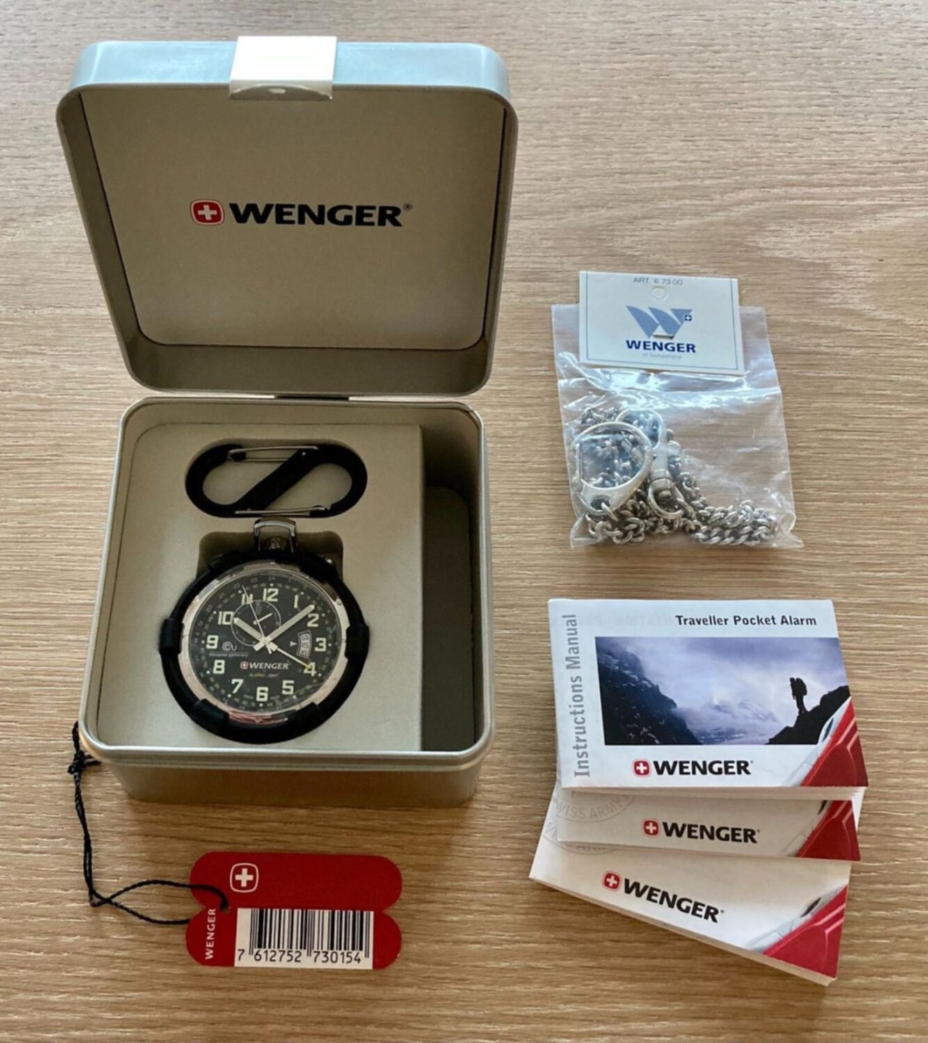 Wenger Traveller Alarm Pocket Watch 73015